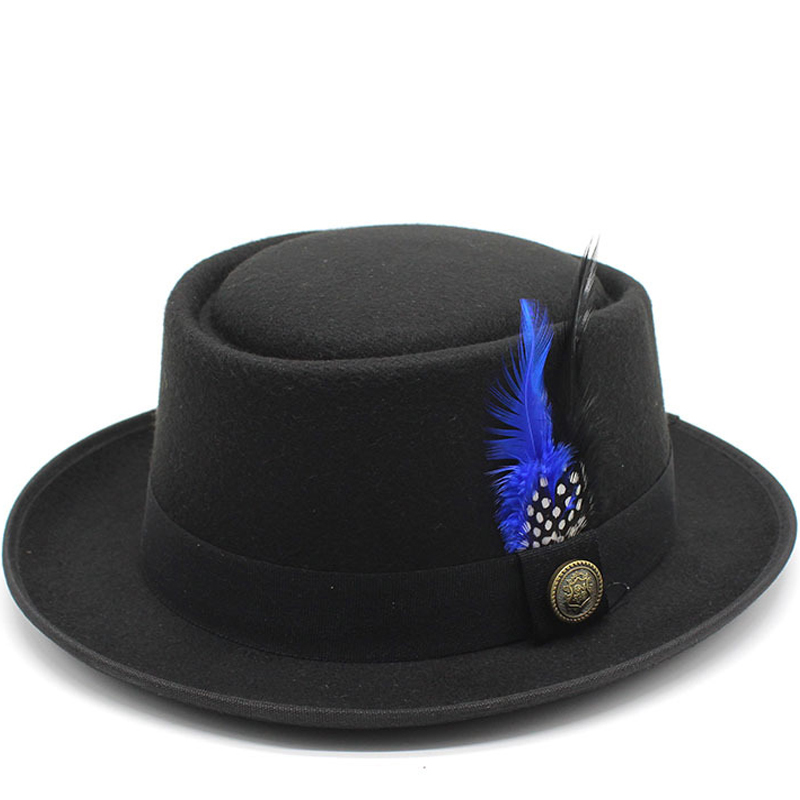 Fedora Hat Wool - Vintage Schweine fleisch Kuchen Hut Männer