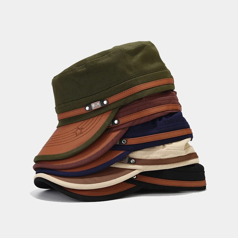 Dad Hat Cotton - Casual Kadett Hut Mann Flache Top