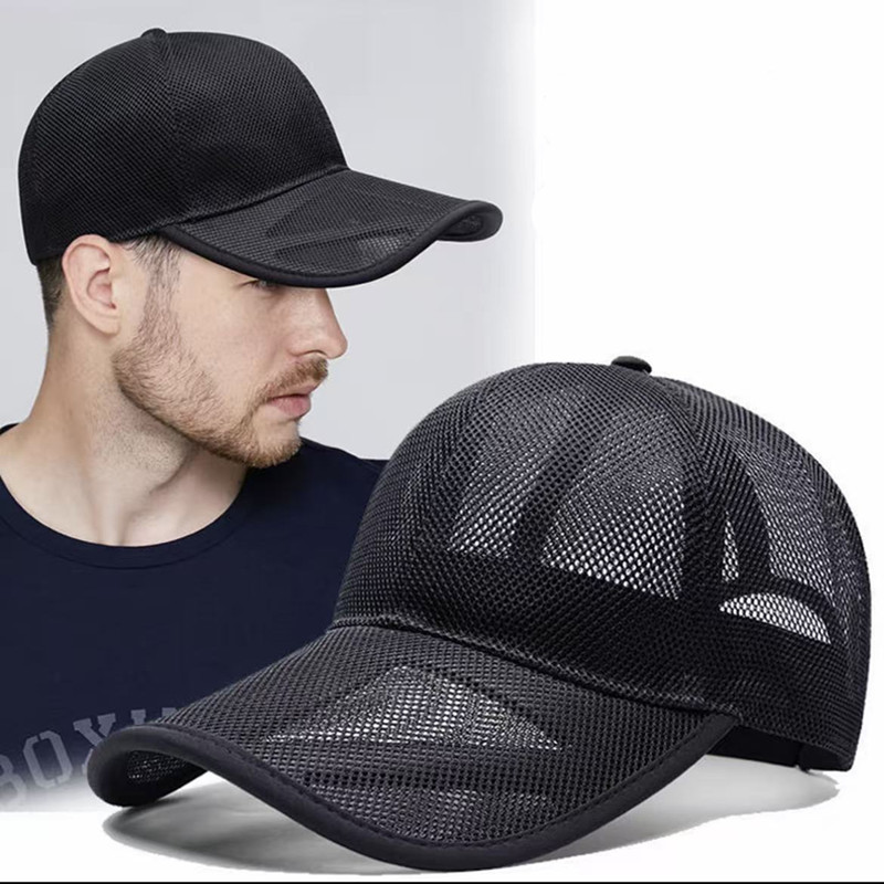 Baseball Cap Structured - Sommer-Baseballkappe mit Hohlem Rand und Atmungsaktivem