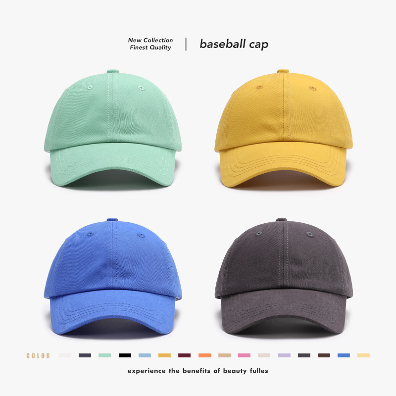 Dad Hat Cotton - Sommerliche, schlichte Baseballkappe, verstellbare Snapback-Hüte für