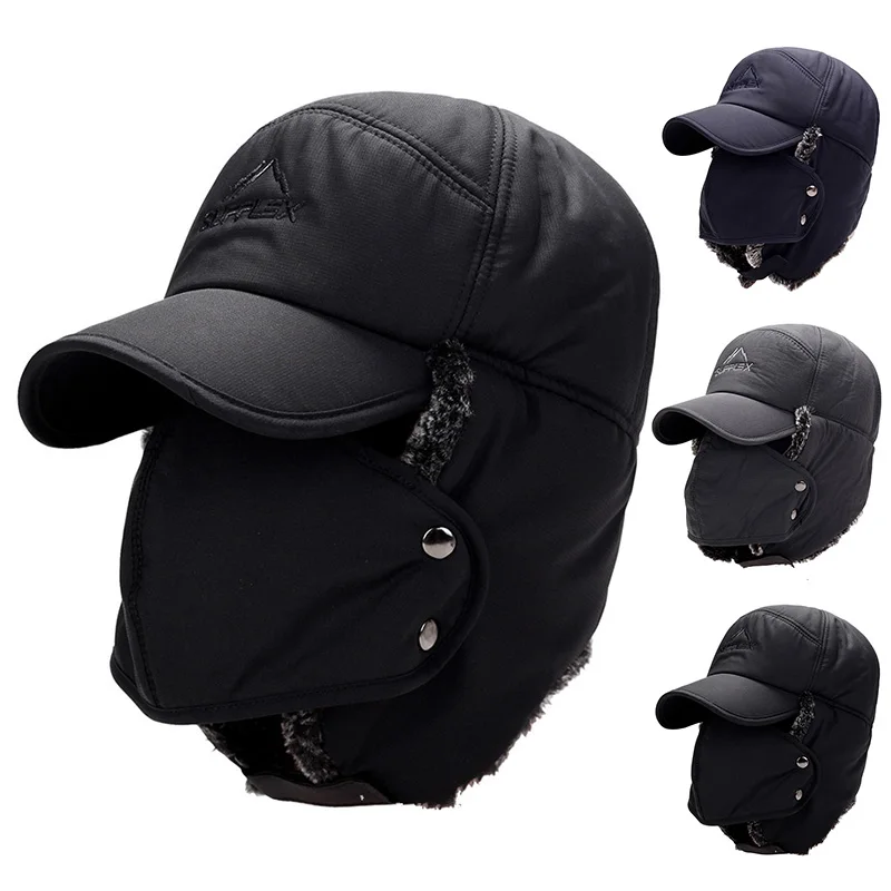 Trapper Hat Ear Flap - Winter Fellmütze Warme Winddichte Mütze für