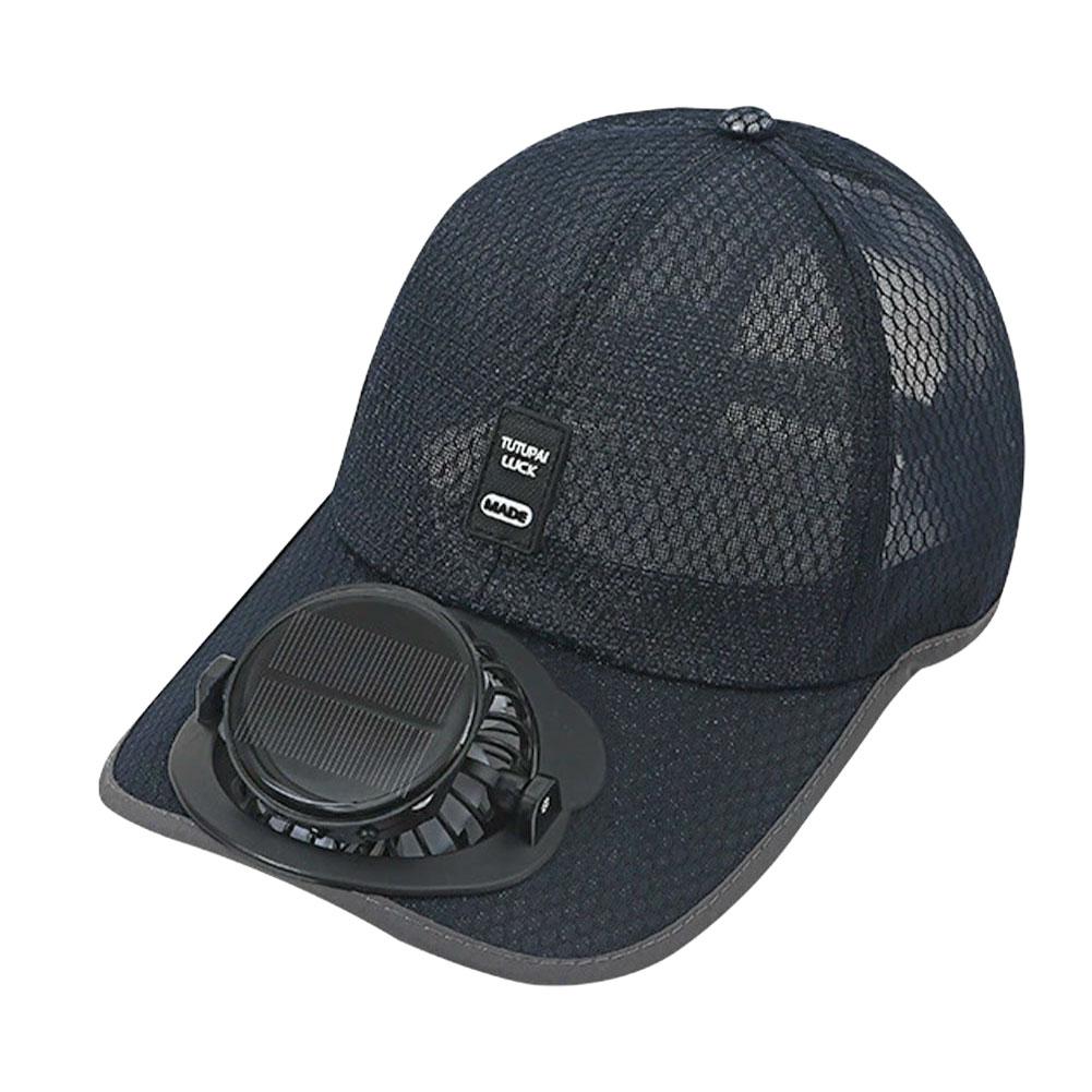 Golf Cap Dad - Mesh-Baseballmütze mit solarbetriebenem Ventilator, kühlende Sommer-Outdoor-Strandmütze