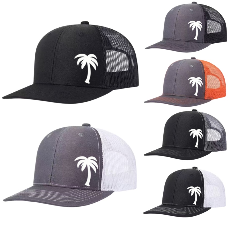 Golf Cap Dad - Verstellbare Baseballkappe mit Palmenmuster, Snapback Dad