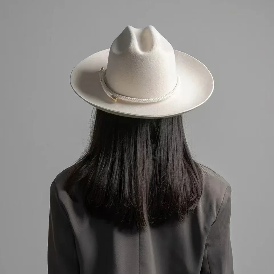 Fedora Hat Wool - 2025 Neue Retro-Ins, schicker Winter-Wollfilz, klassische