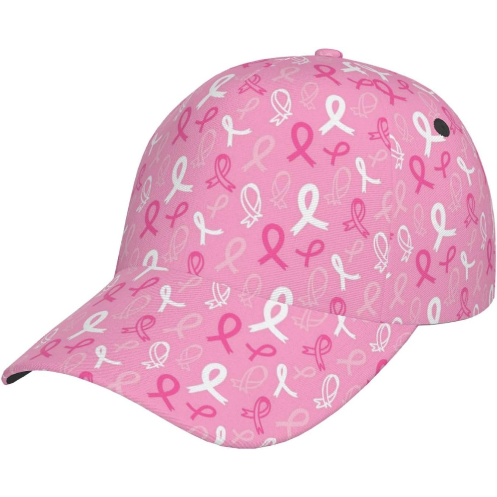 Golf Cap Dad - Baseballkappen mit rosa und weißem Band-Schleifen-Aufdruck,