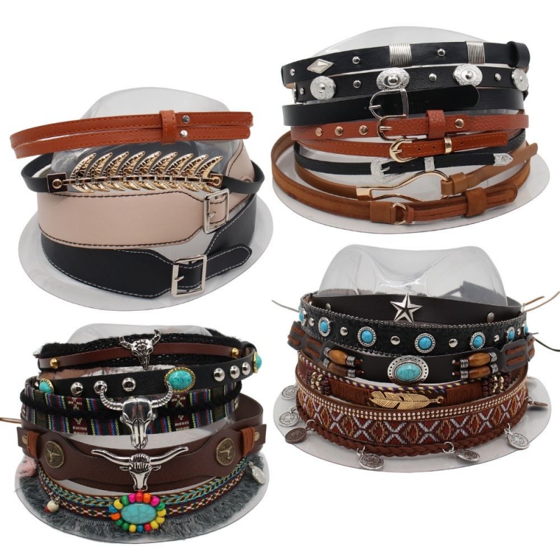 Cowboy Hat Straw - Retro Ethnischer Stil Gürtel, Stirnband, Hutband,