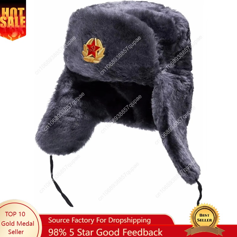 Winter Trapper Hat - BELEON Uschanka Russische Pelzmütze - Sowjetische