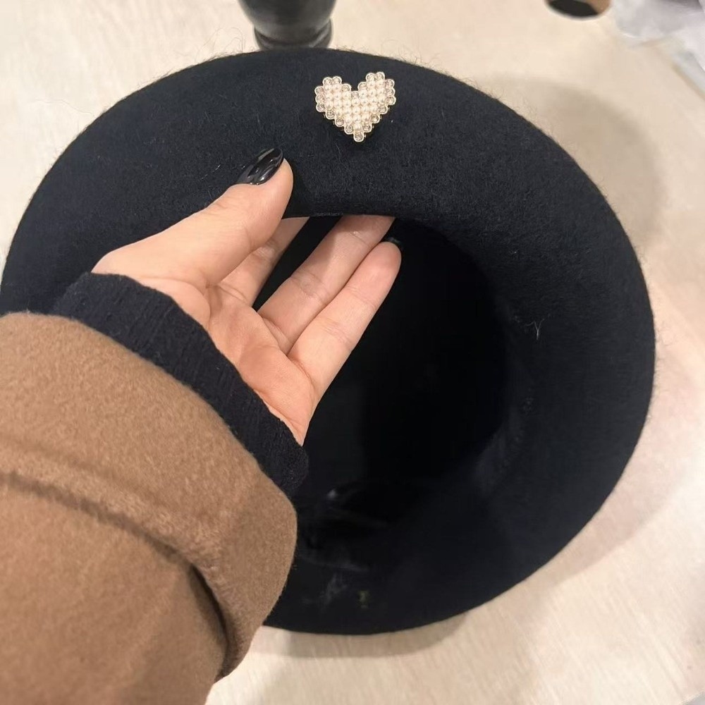 Beret French Wool - Modische Warme Winter-Wollmütze Retro Einfarbige Französische