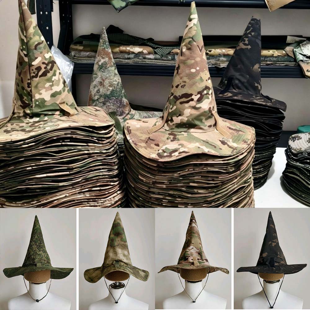 Boonie Hat Tactical - Magischer Zauberer-Hut Taktischer Tarnungs-Jagdhut Airsoft Zauberer-Sonnenhut