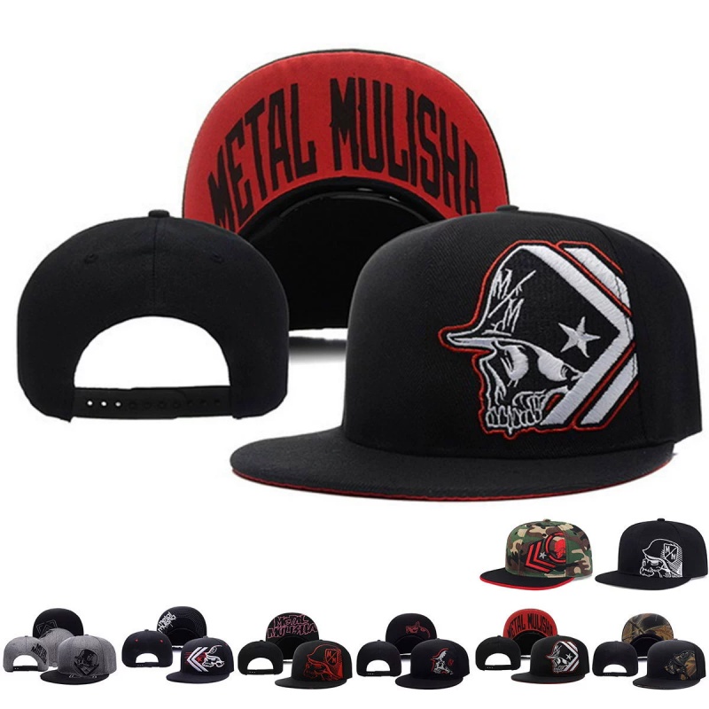 Snapback Hat Flat - Unisex Skelett-Stickerei Baseballkappe Damen Outdoor-Sport Flache