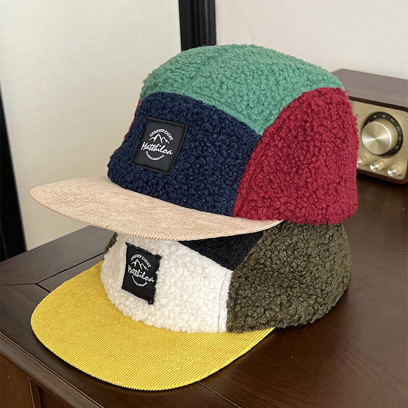 Corduroy Cap 5 Panel - 5-Panel Retro Fleece-Mütze für Männer und
