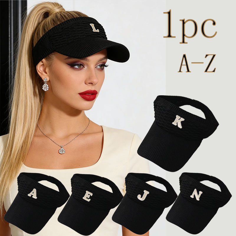 Baseball Cap Structured - 1 Stück rosafarbene Damen-Baseballkappe mit A-Z-Buchstaben