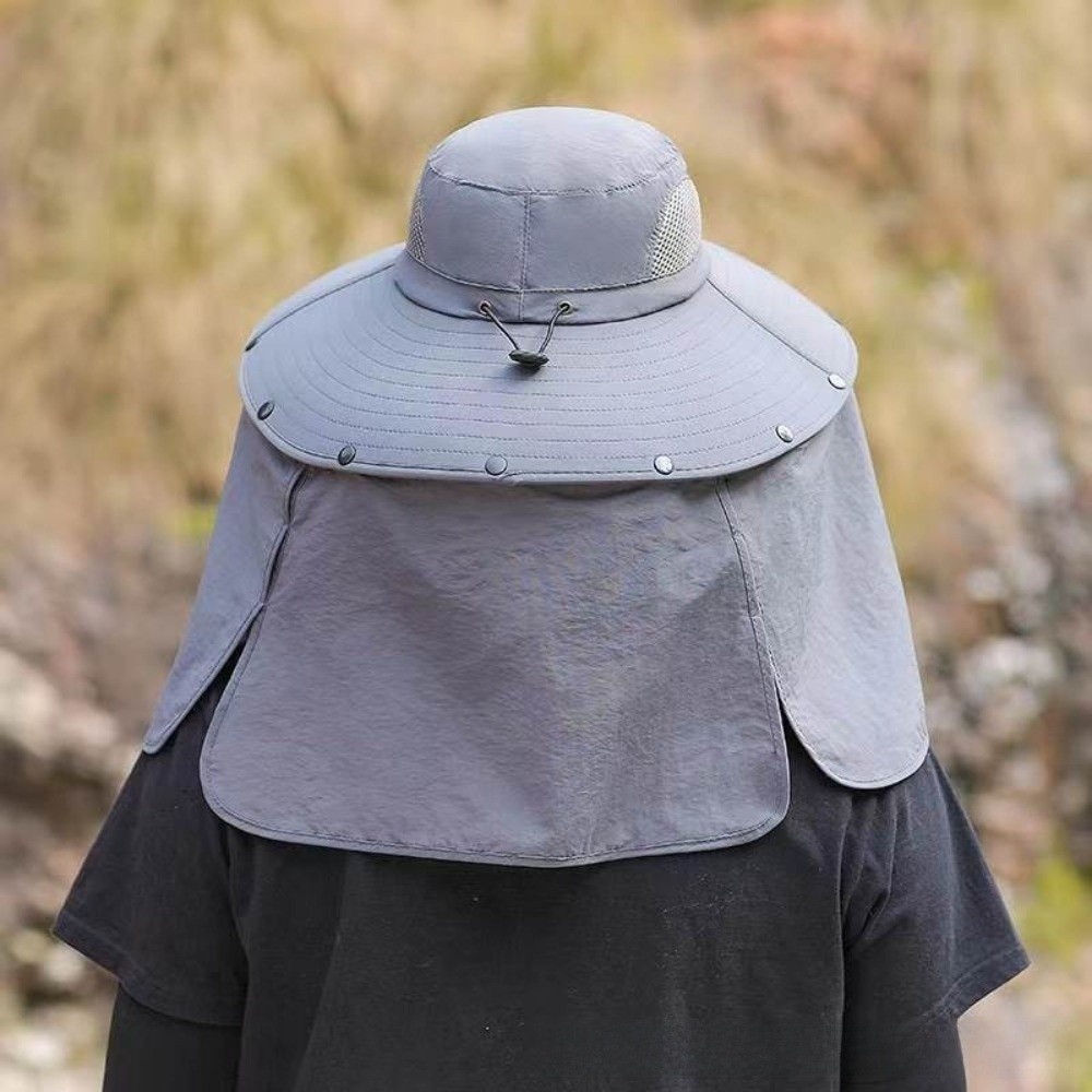 Bucket Hat Cotton - Abnehmbarer Stoff-Sonnenhut für Herren mit großer