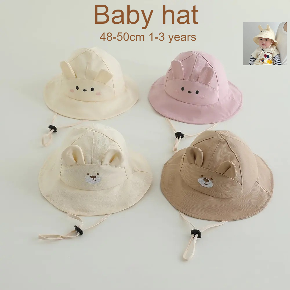 Bucket Hat Cotton - Baby Mädchen Sonnenhut 48-50cm Baumwolle Panama