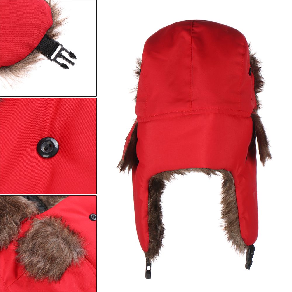 Trapper Hat Ear Flap - Warme Ohrenklappe Trapper-Skimütze Wintermützen Russische Uschanka