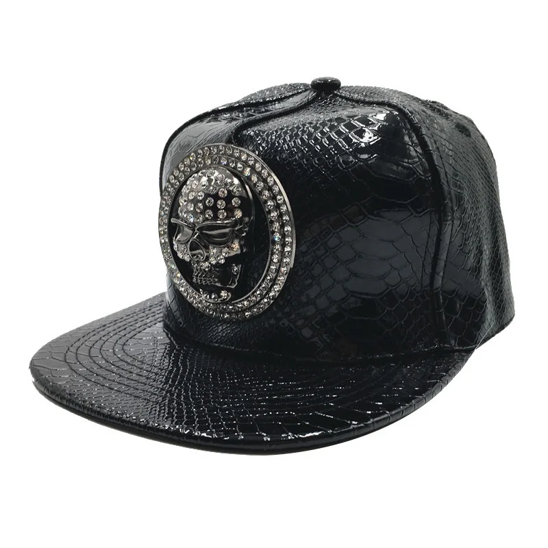 Snapback Hat Flat - Marke Oohmy Männer Frauen PU Leder
