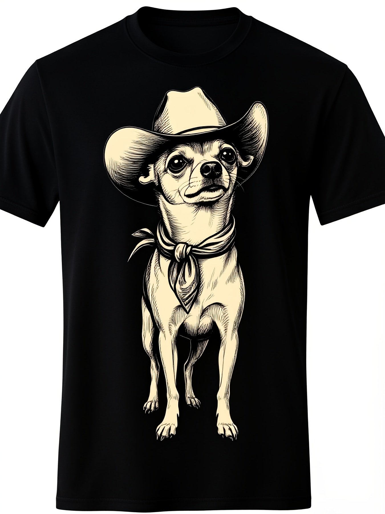 Dad Hat Cotton - Chihuahua mit Kuhhut Lustiges Western-Hunde-Mama-Papa-T-Shirt Modisches