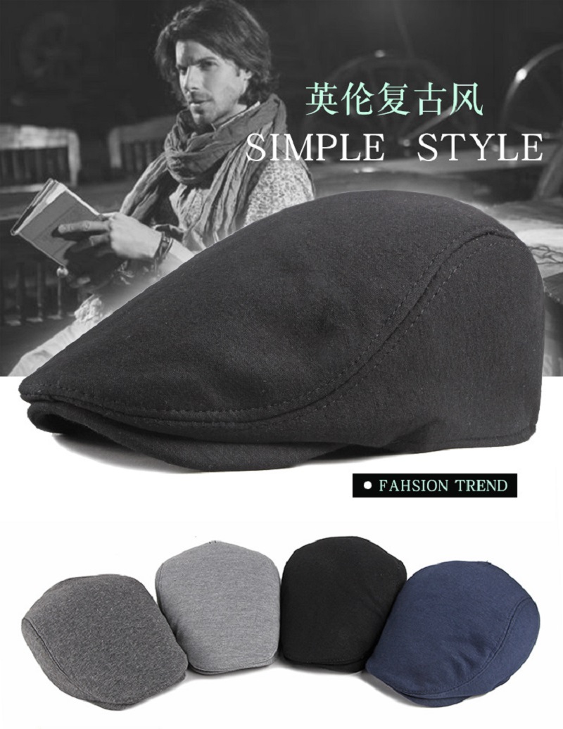 Dad Hat Cotton - Herren Woll mischung Newsboy Flat Cap