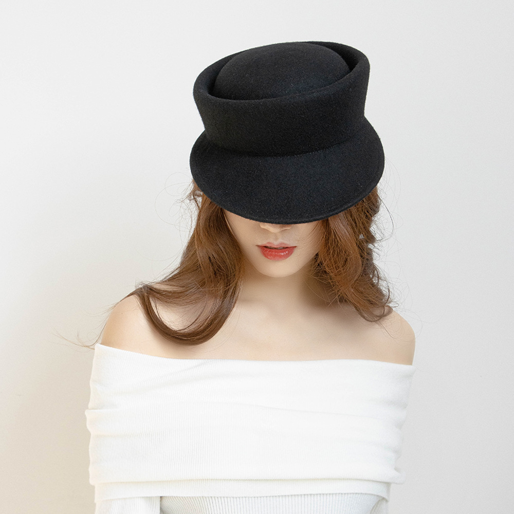Beret French Wool - Wollfilzkappe im französischen Stil, modische Zeitungsjungenmütze