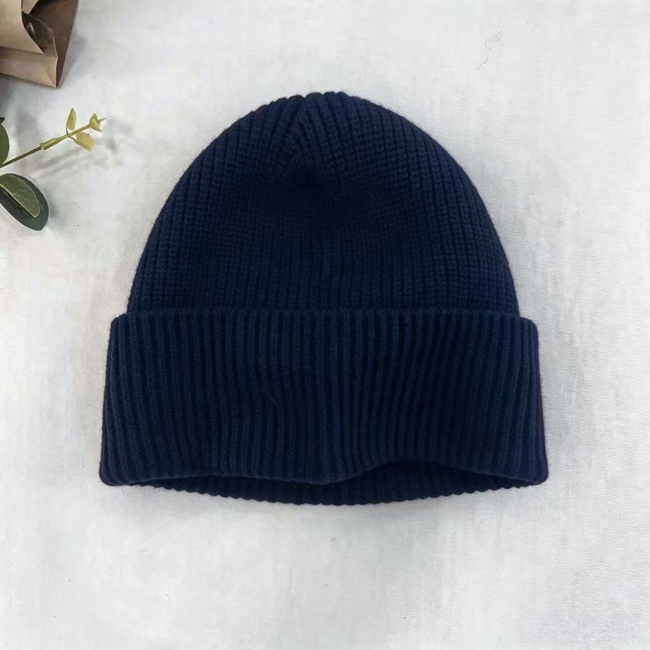 Marineblaue Gerippte Strick-Th – Beanie Cuffed Knit Bewertung und Preis
