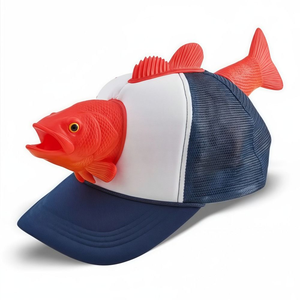 Lustige 3D-Fisch-Tier-Trucker- – Trucker Cap Mesh Bewertung und Preis