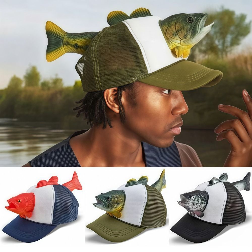 Lustige 3D-Fisch-Tier-Trucker- – Trucker Cap Mesh Bewertung und Preis