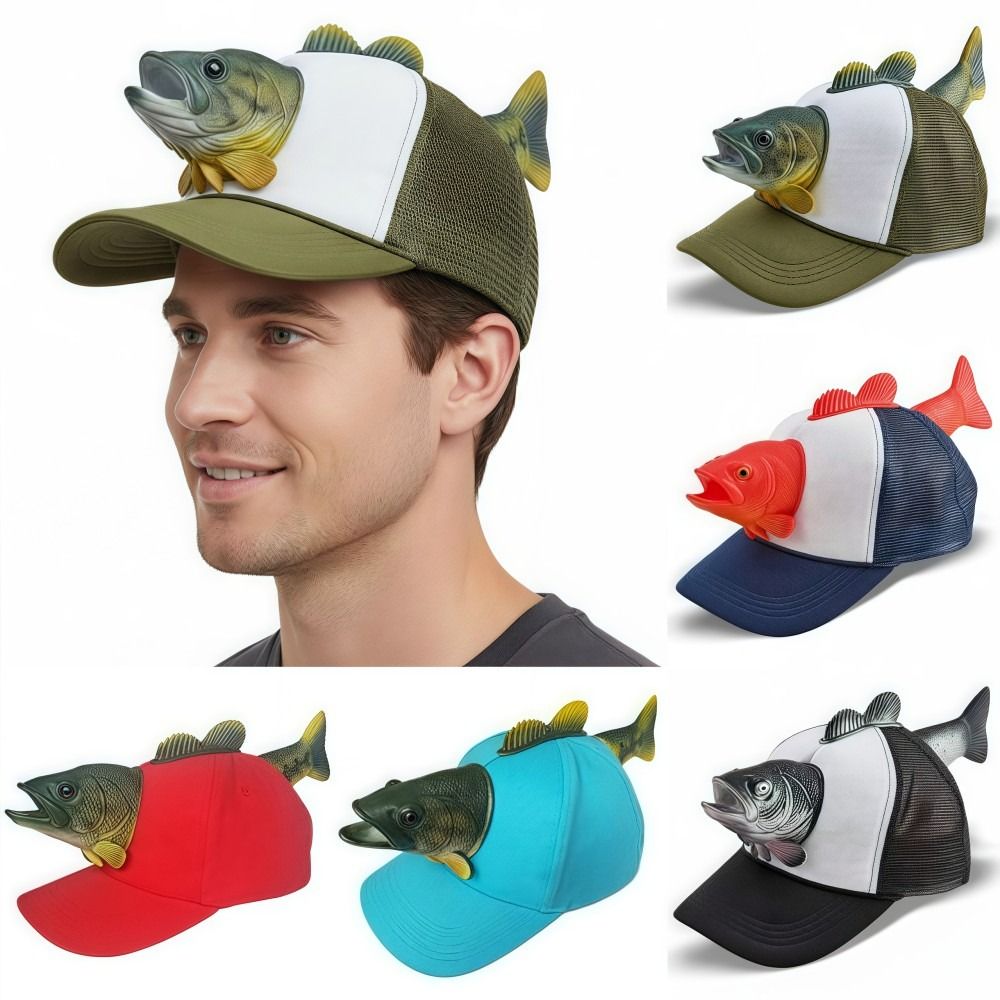 Lustige 3D-Fisch-Tier-Trucker- – Trucker Cap Mesh Bewertung und Preis