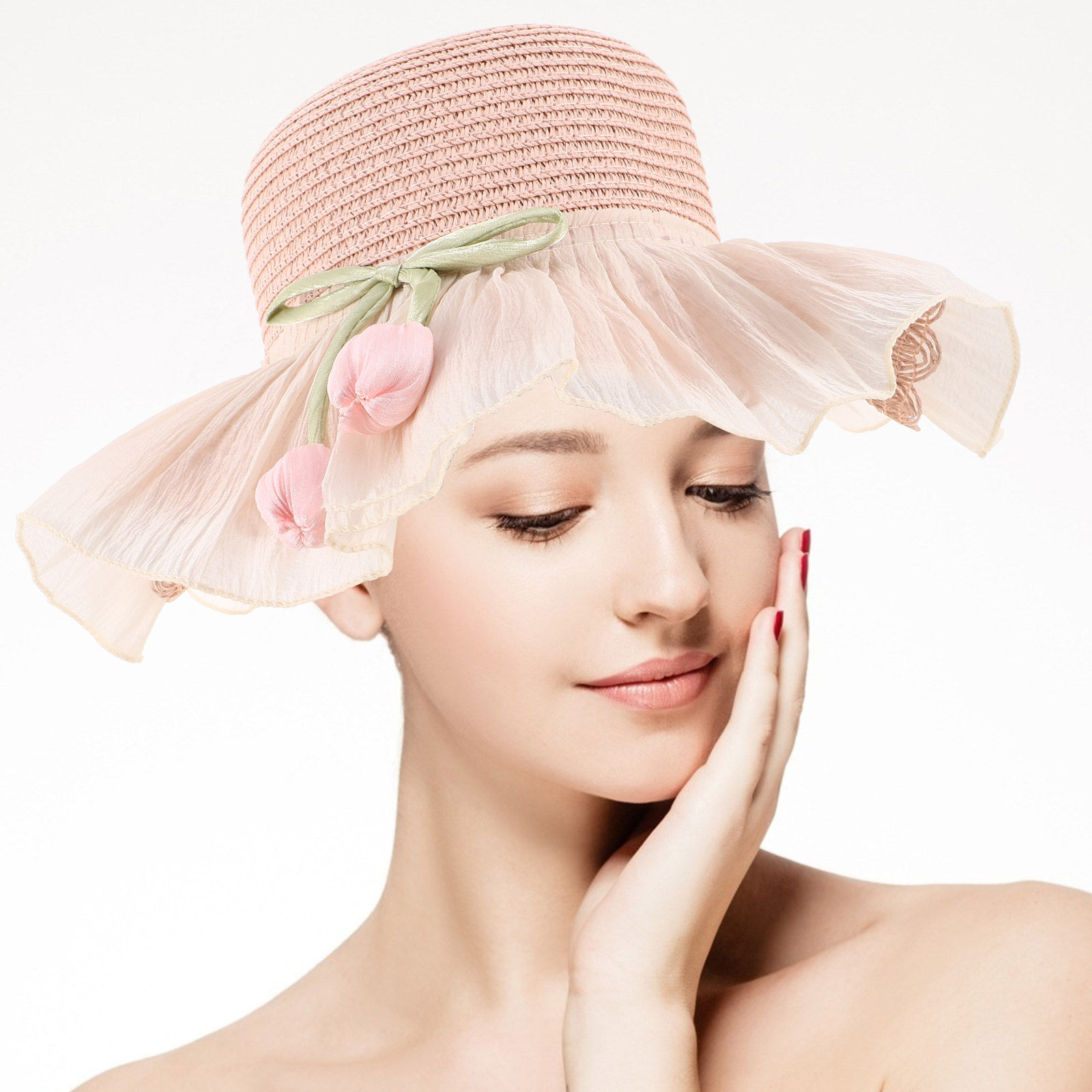 Sommer-Strohhut für Mädchen, b – Sun Hat Wide Brim Bewertung und Preis