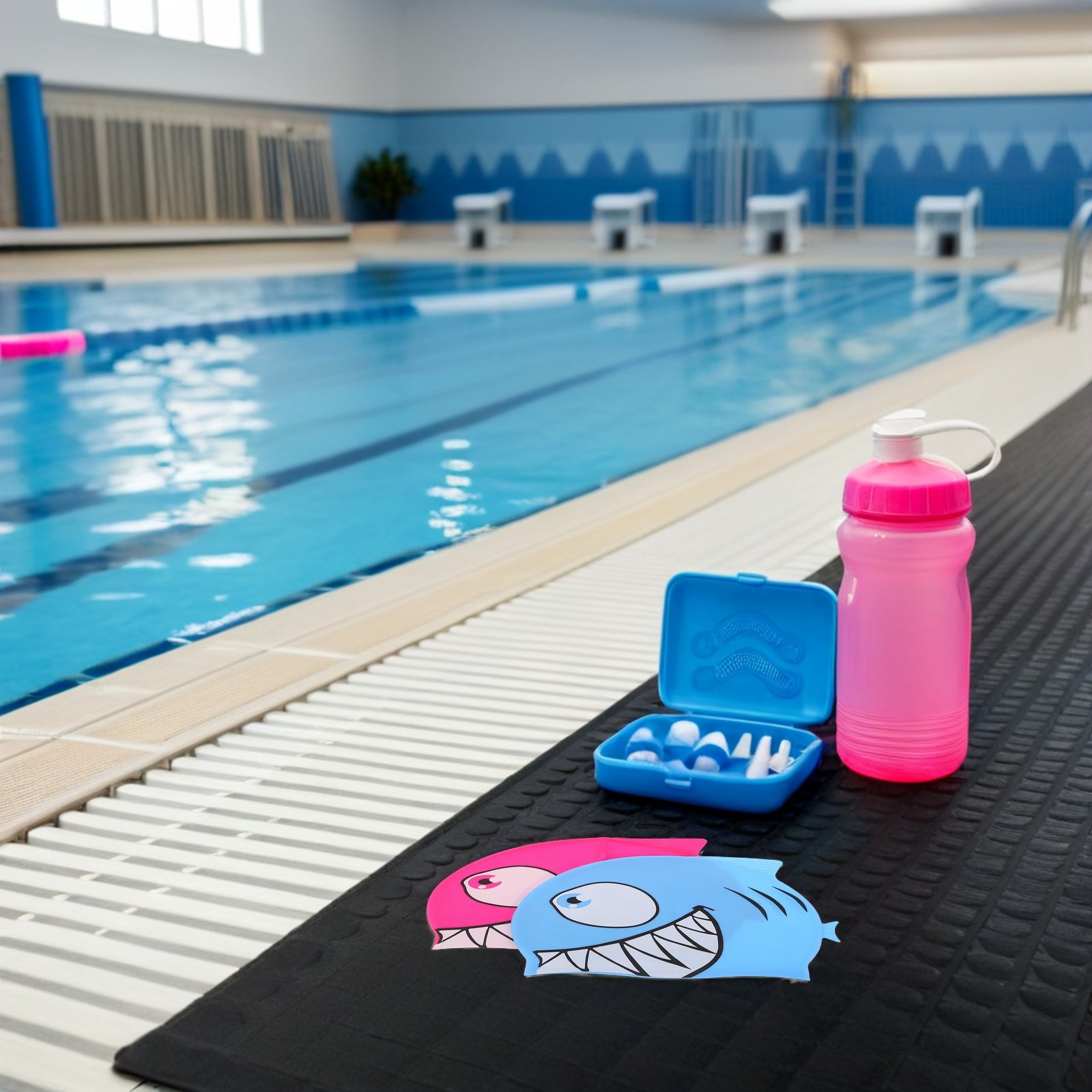 2 Stück Silikon-Badekappe mit  – Swim Hat Silicone Bewertung und Preis