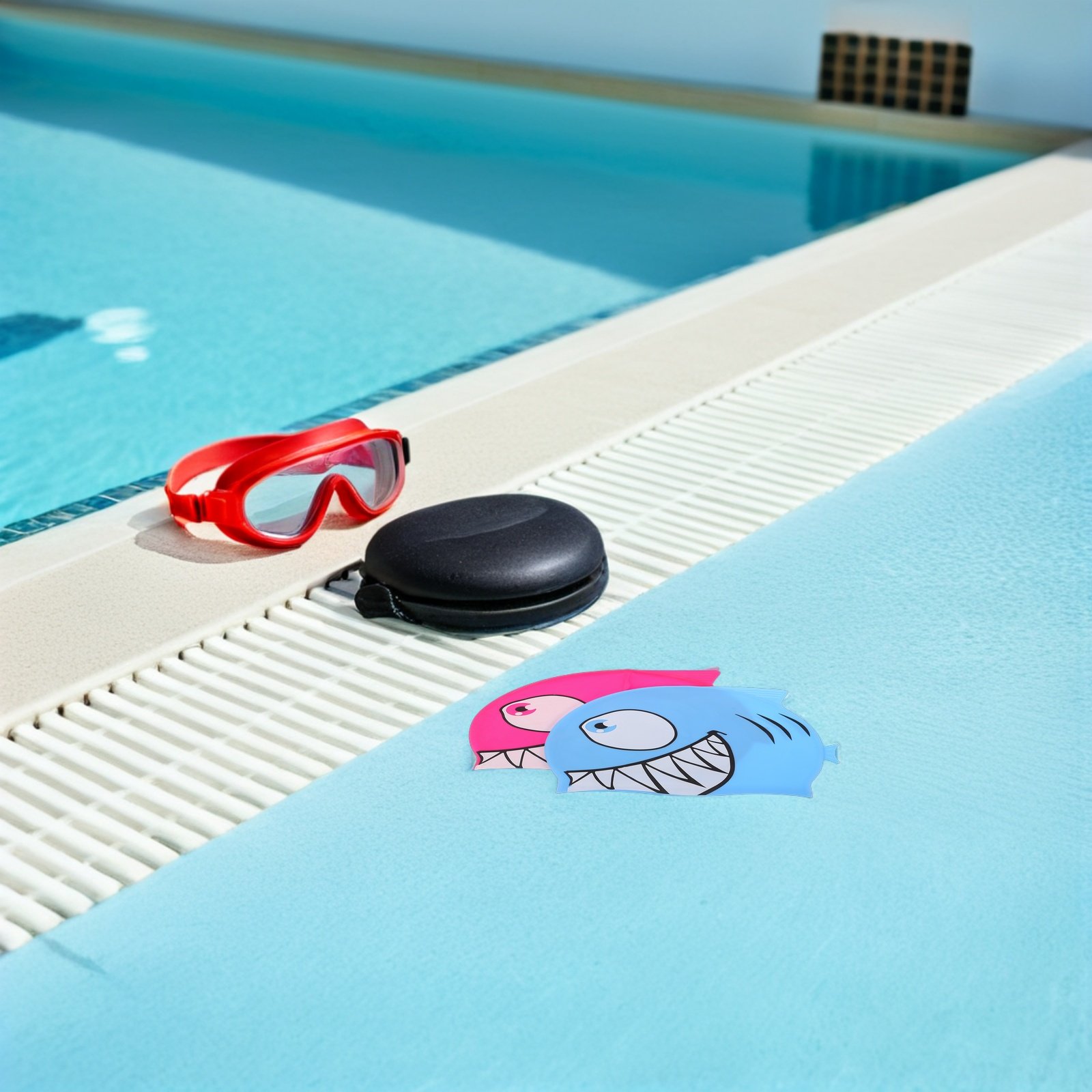 2 Stück Silikon-Badekappe mit  – Swim Hat Silicone Bewertung und Preis
