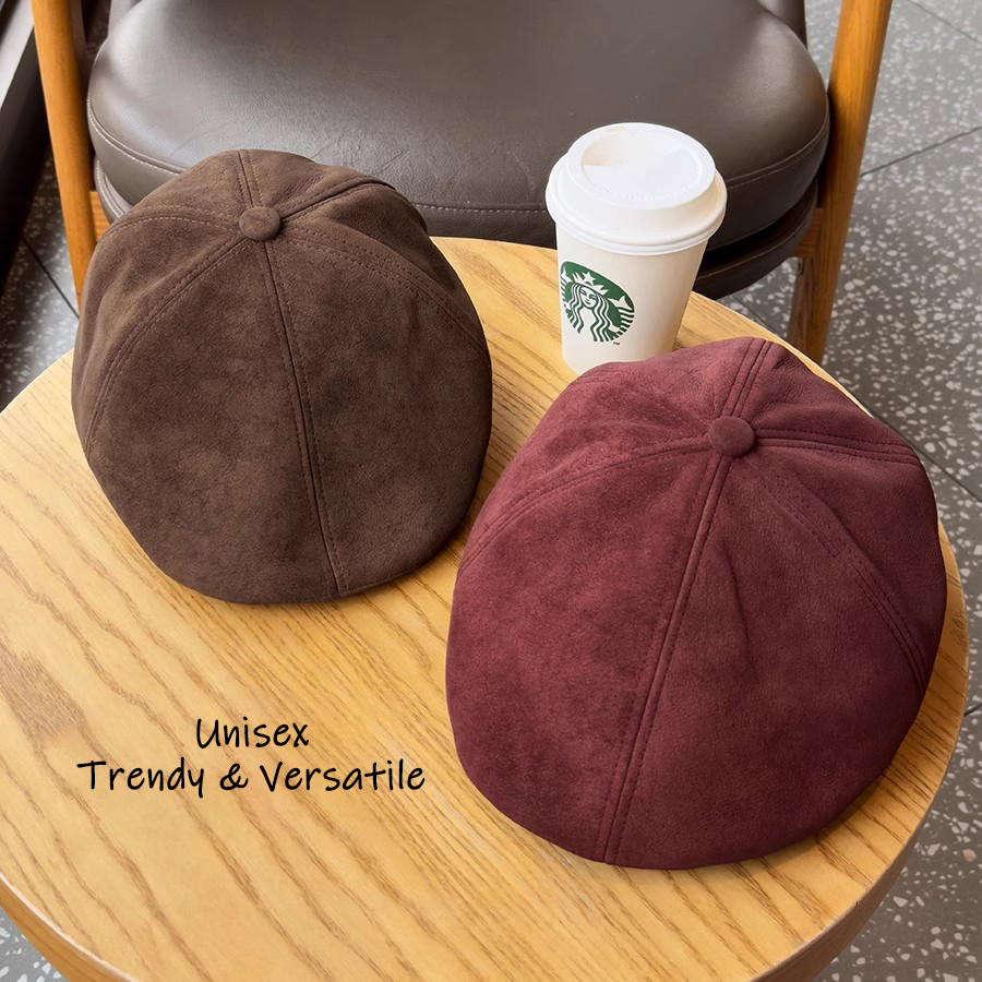 Vintage-Suede-Newsboy-Cap, Uni – Newsboy Cap Ivy Bewertung und Preis