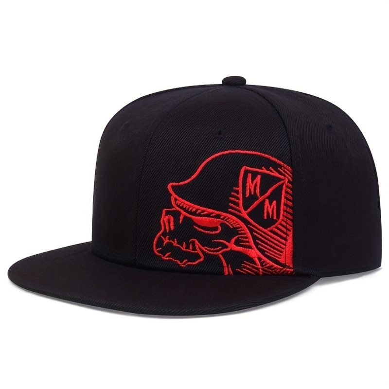 Unisex Skelett-Stickerei Baseb – Snapback Hat Flat Bewertung und Preis