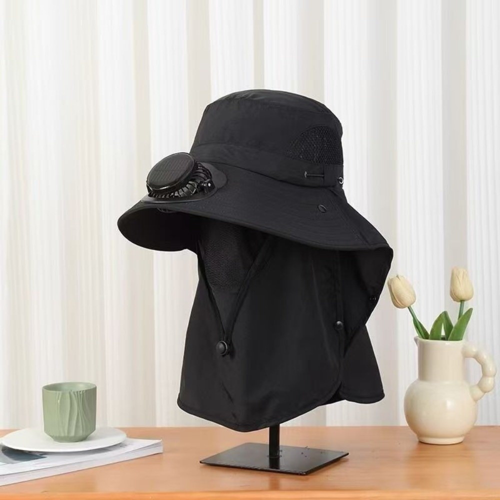Tragbarer Solar-Ventilatorhut, – Sun Hat Wide Brim Bewertung und Preis