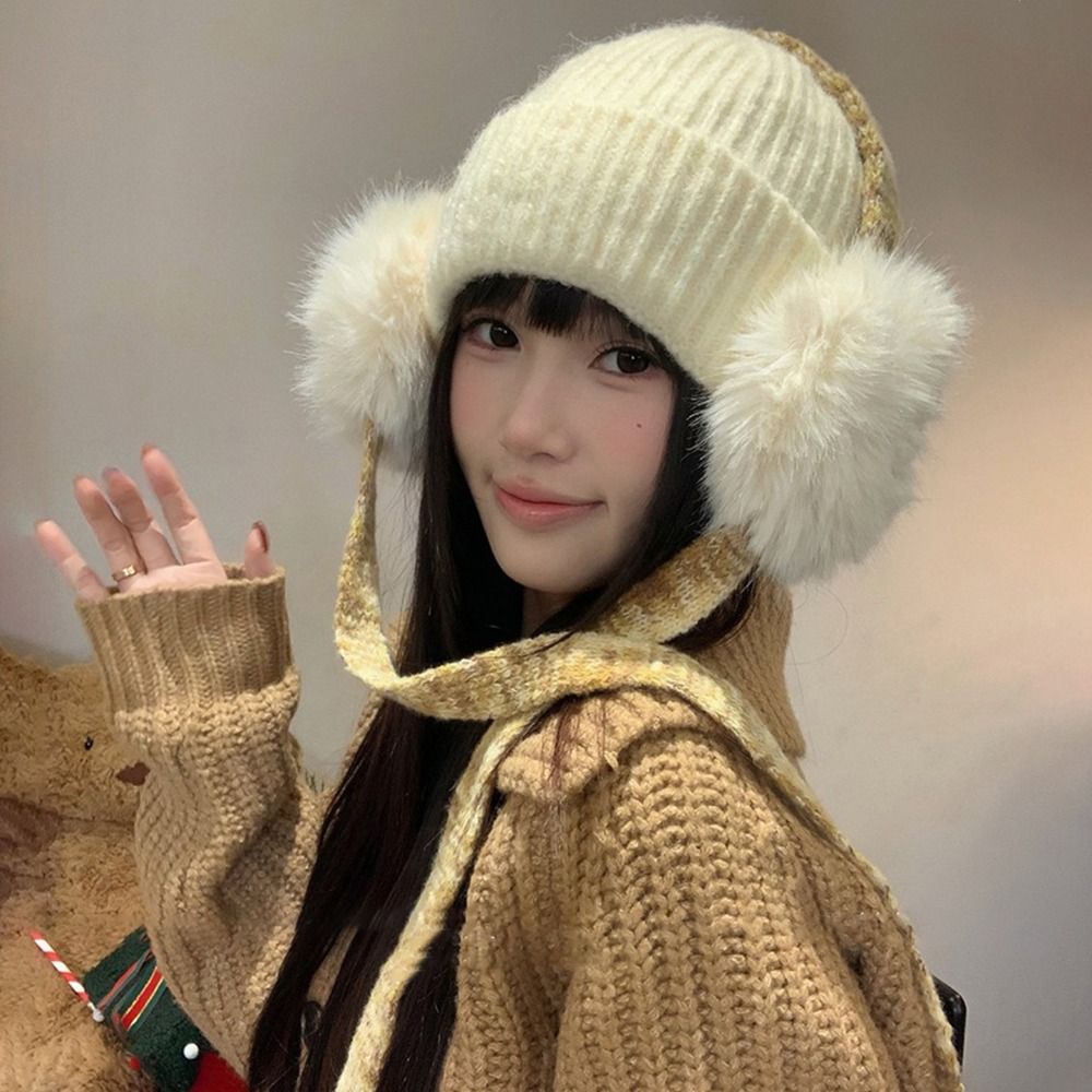 Retro-Strickmütze mit Ohrenkla – Beanie Cuffed Knit Bewertung und Preis