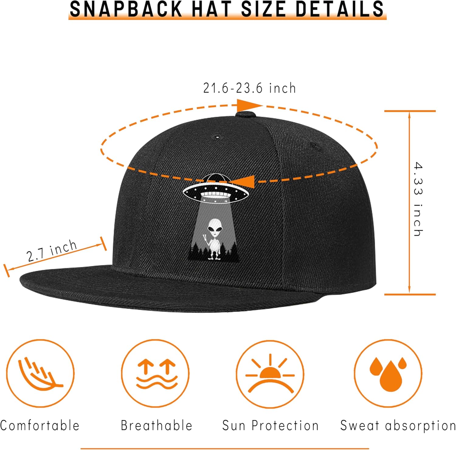 Ufo Aliens Snapback-Hüte für H – Snapback Hat Flat Bewertung und Preis