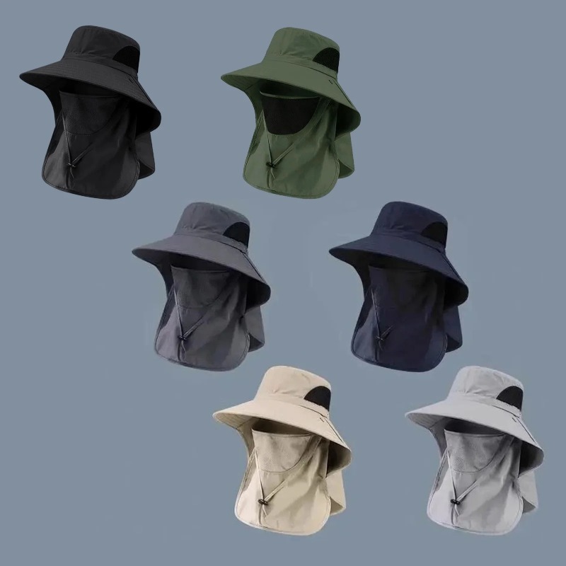 Polyester-Sonnen-Anglerhut mit – Sun Hat Wide Brim Bewertung und Preis