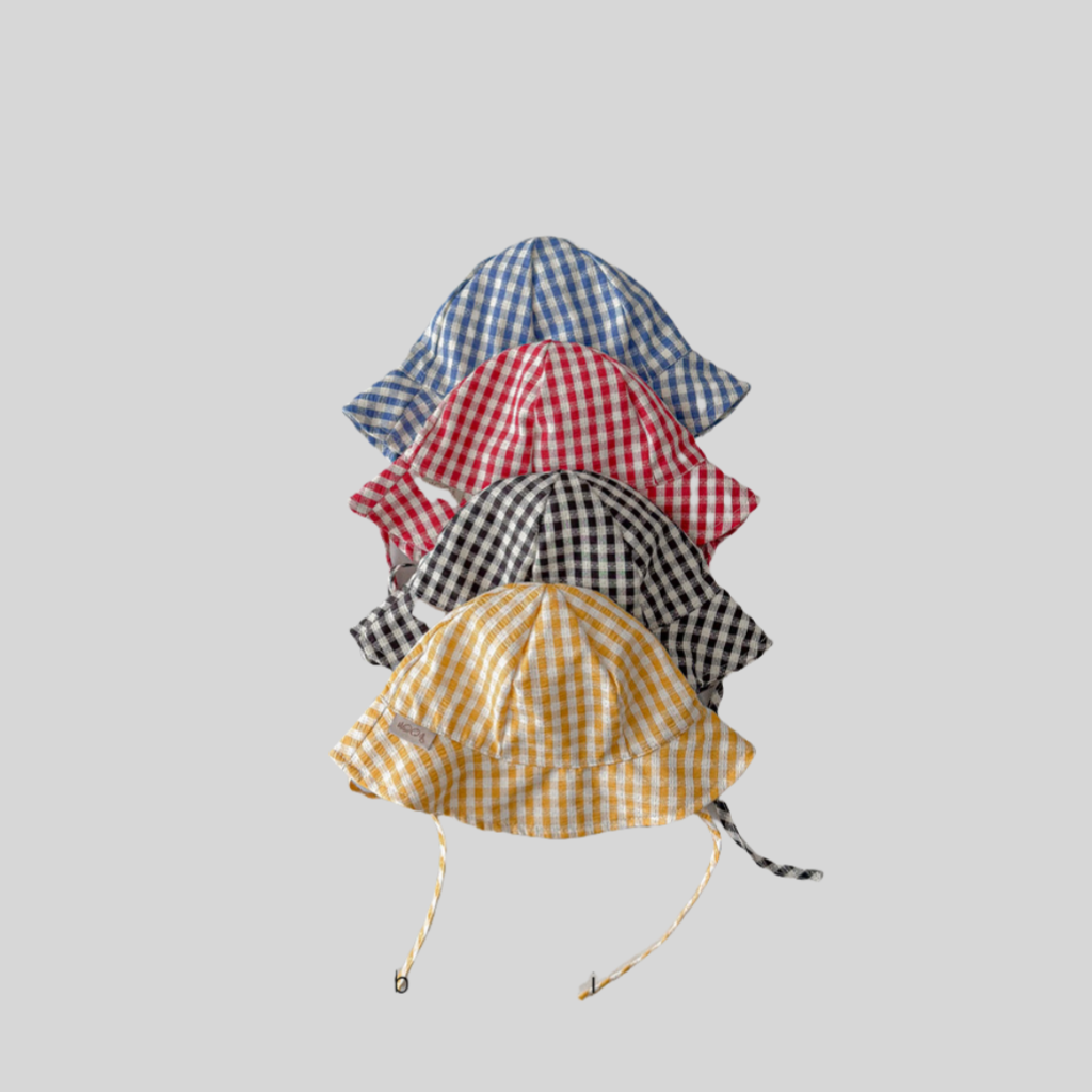 Ins Stil Plaid Baby Eimer Hut  – Bucket Hat Cotton Bewertung und Preis