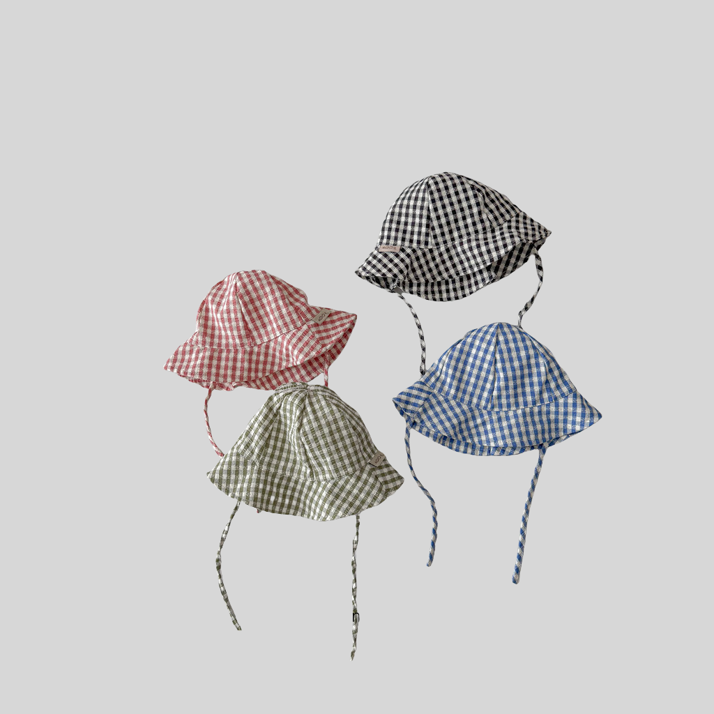 Ins Stil Plaid Baby Eimer Hut  – Bucket Hat Cotton Bewertung und Preis